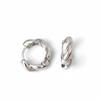 Classic Twist S925 Sterling Silver Hoop Earrings - Versatile, Neutral, Thick Thread Design for Everyday Style