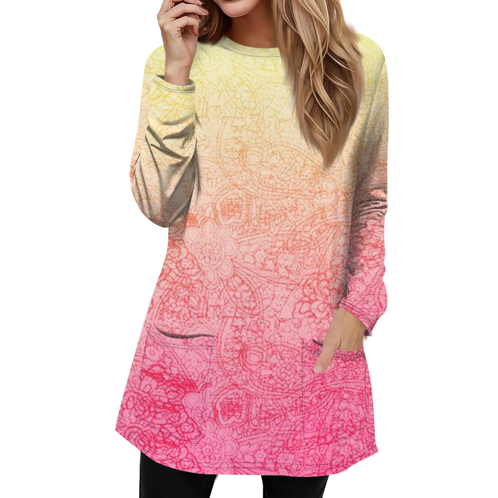 

Женская толстовка, пуловер, спортивная одежда, карман, принт, повседневный топ с круглым вырезом и длинными рукавами XL