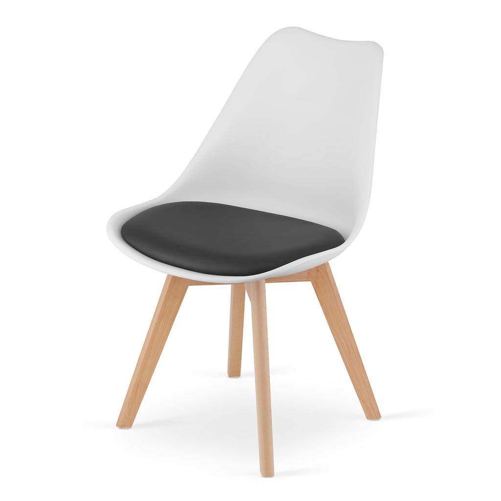 MARK chair black and white / natural legs x 1