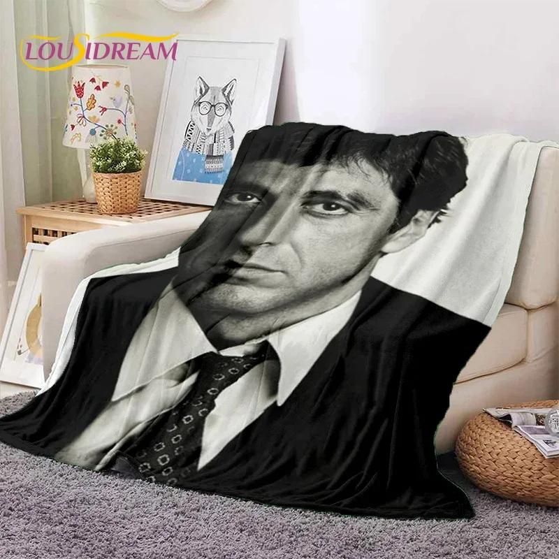Scarface Tony 3D Printing Movie Soft Flannel Blanket for Beds Bedroom Sofa Picnic,Throw Blanket for Cover Outdoors Leisure Gift