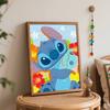 Disney Stitch Floral Painting Oil Painting Digital Painting Art Kit Handmade Diy Painting Home Decoration Gift