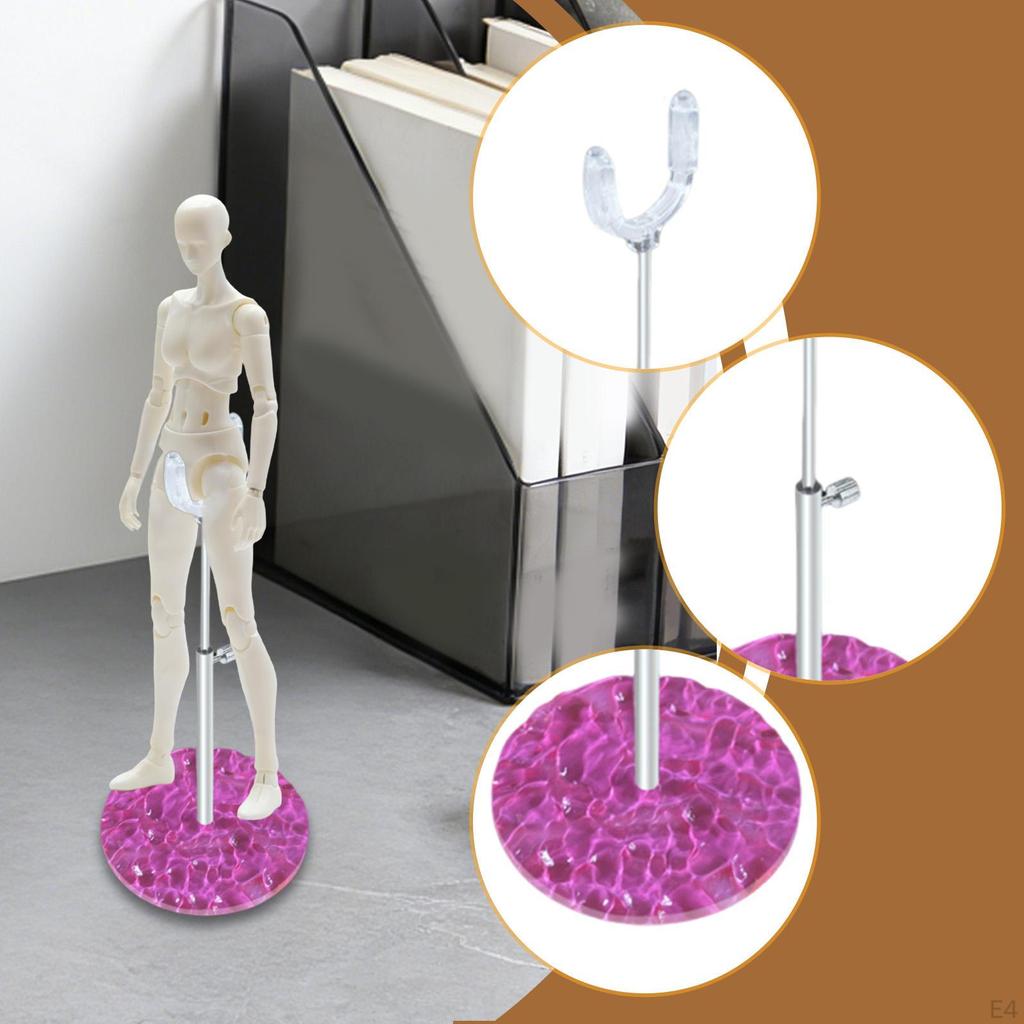 1/12 BJD Doll Stand Adjustable Height Premium Action Figure Sturdy Durability Portable