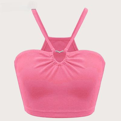 Women's Fashion Casual Solid Color Print Summer Sleeveless T-shirts and Tops Camis & Tank Tops