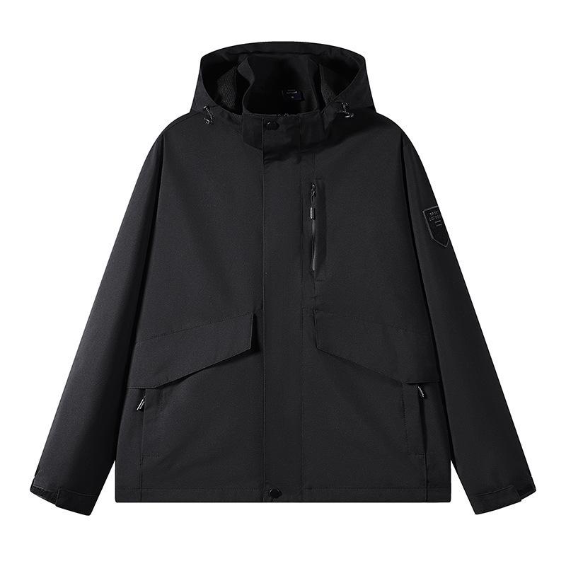 Spring and Autumn New Outdoor Jacket Men's and Women's Same Hooded Windproof Mountaineering Jacket Autumn Men's
