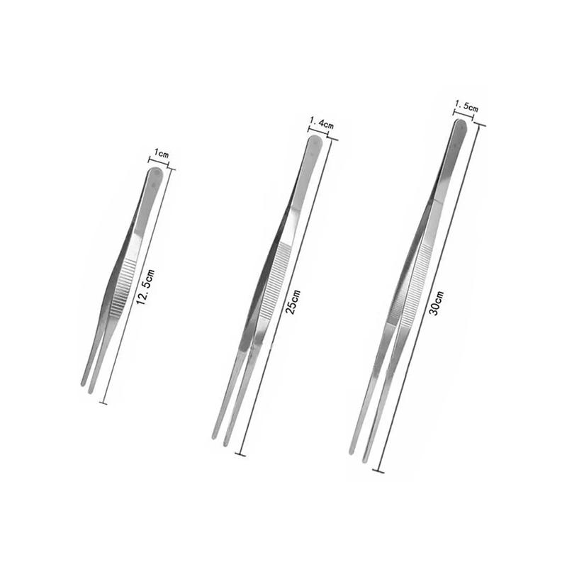 Stainless Steel Food Tongs Barbecue Tongs BBQ Clip Kitchen Clamp Cooking Tweezers Grill Pliers Kitchen Accessories CFQJ006