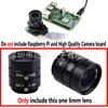 Obiectiv cu unghi larg de 6 mm și 63° cu modul cameră IMX477R original pentru Raspberry Pi