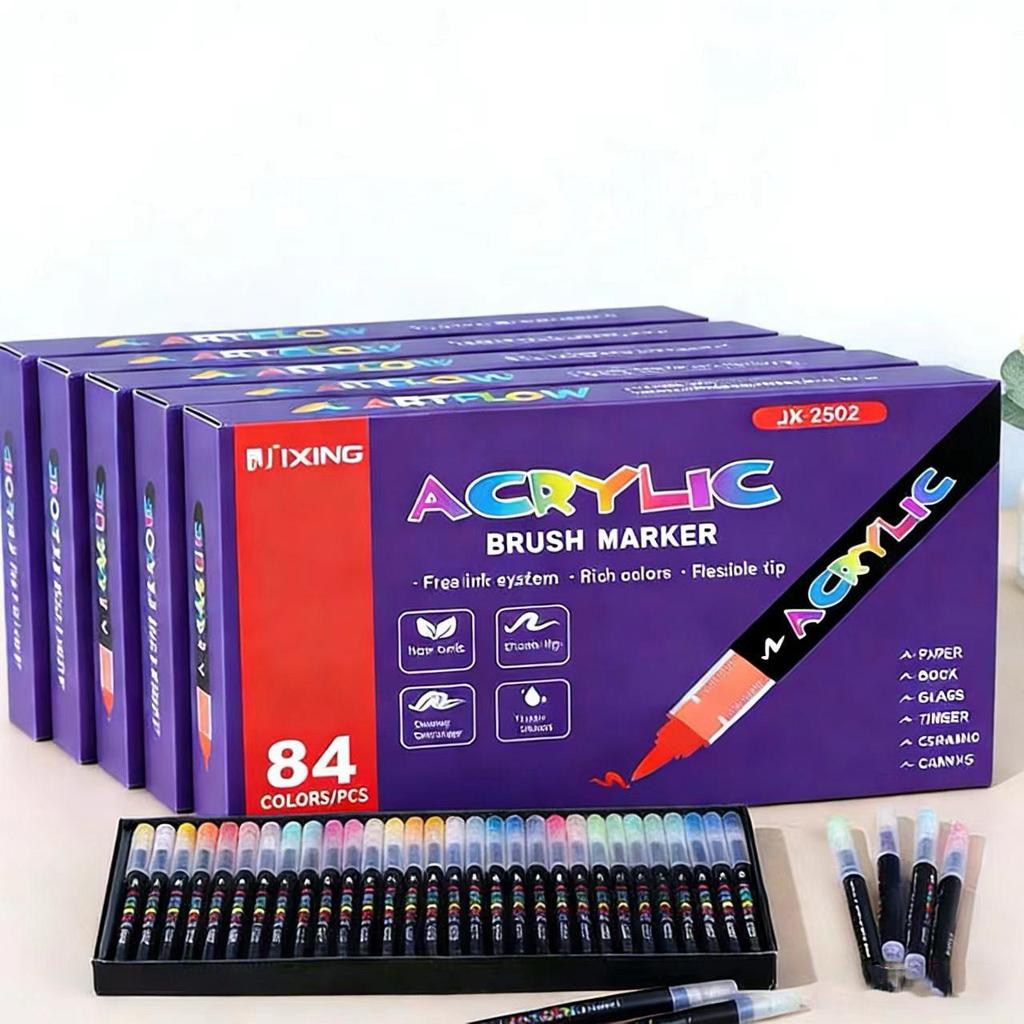 Top-Selling Direct Liquid Soft-Tip Acrylic Marker: Opaque DIY Watercolor Pen with 24 or 36 Colors for Outlining & Hand-Painting.