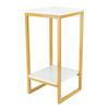 2 Tiers Flower Stand 60cm Sturdy Iron Frame Multifunctional Easy Assembly Flower Pot Shelf for