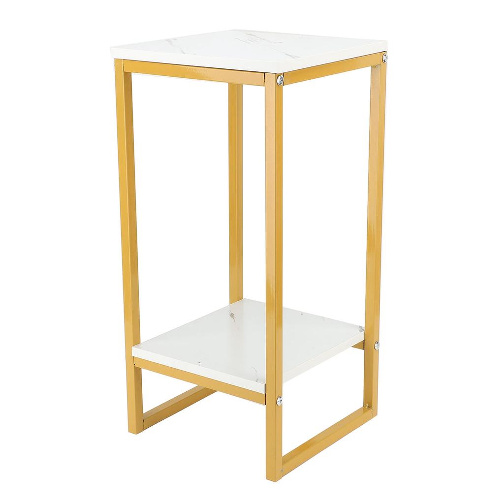 2 Tiers Flower Stand 60cm Sturdy Iron Frame Multifunctional Easy Assembly Flower Pot Shelf for