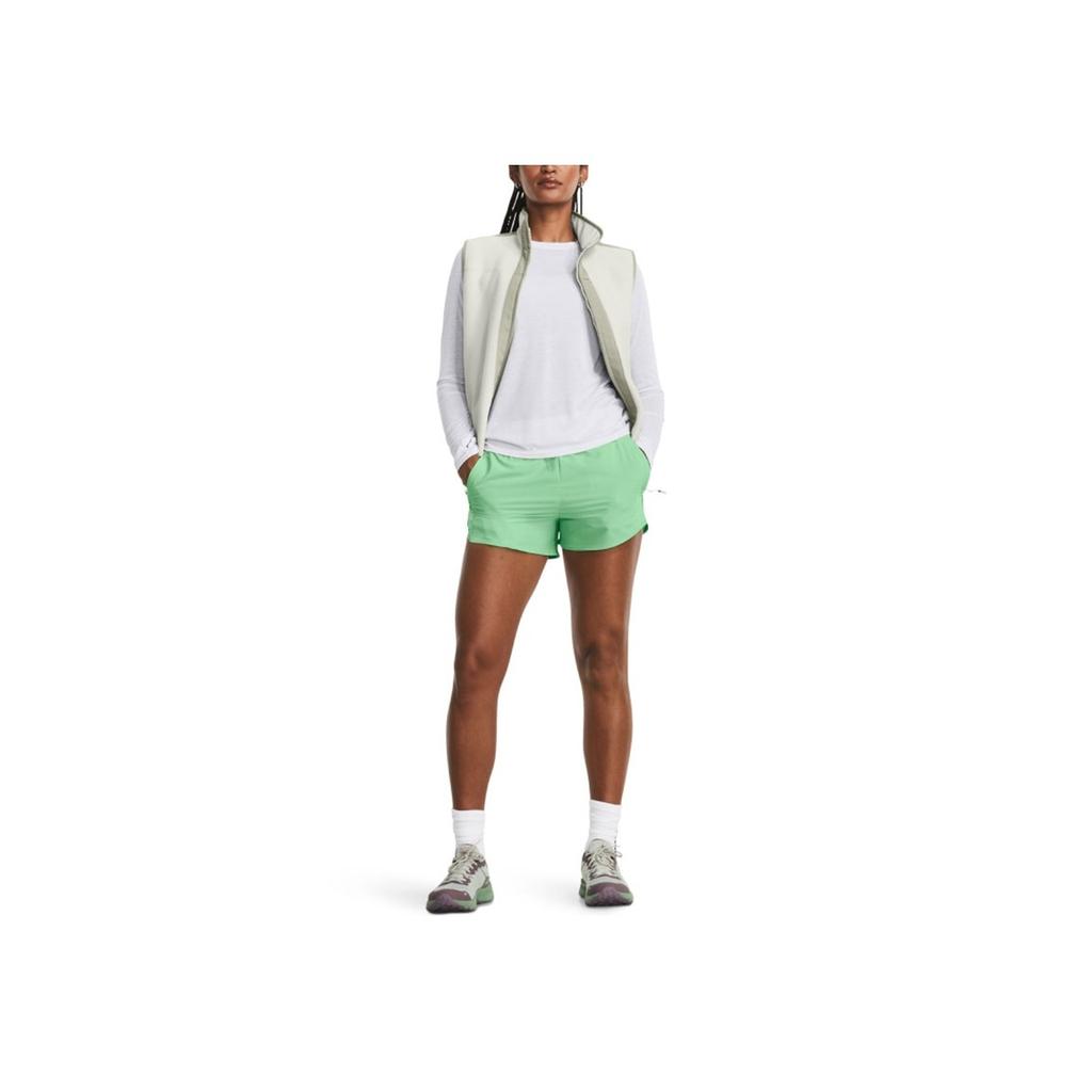Under Armour Microfleece Maxx Color Block Outdoor Sports Vest Women Vest Green 1379921-502