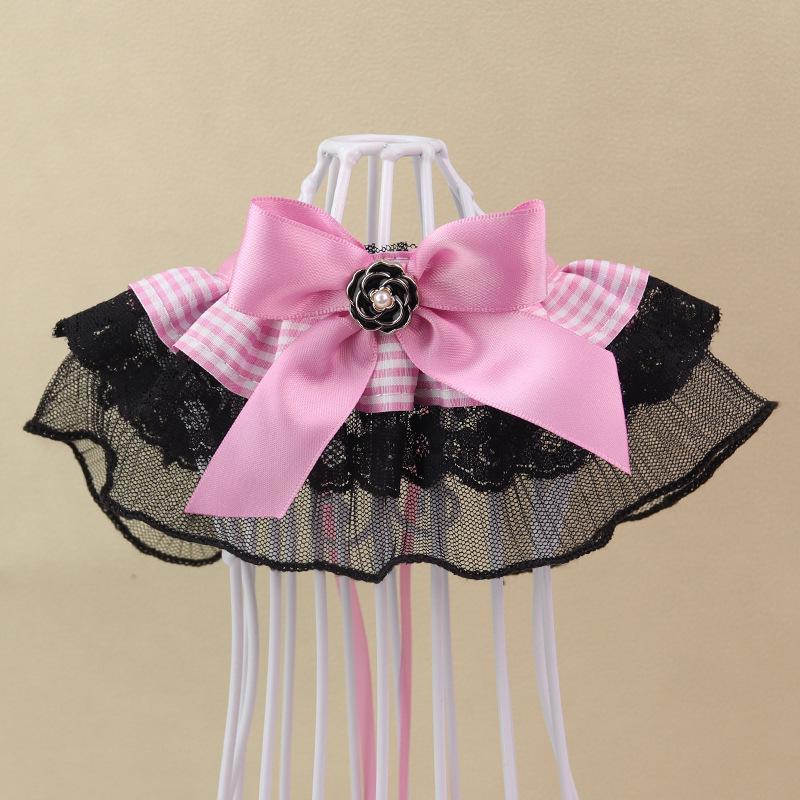 Adjustable Lace Pet Bib for Cats and Puppies - Stylish Four Seasons Accessory