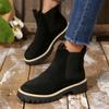 Martin boots new round head leather boots matte mid-top Chelsea boots casual boots