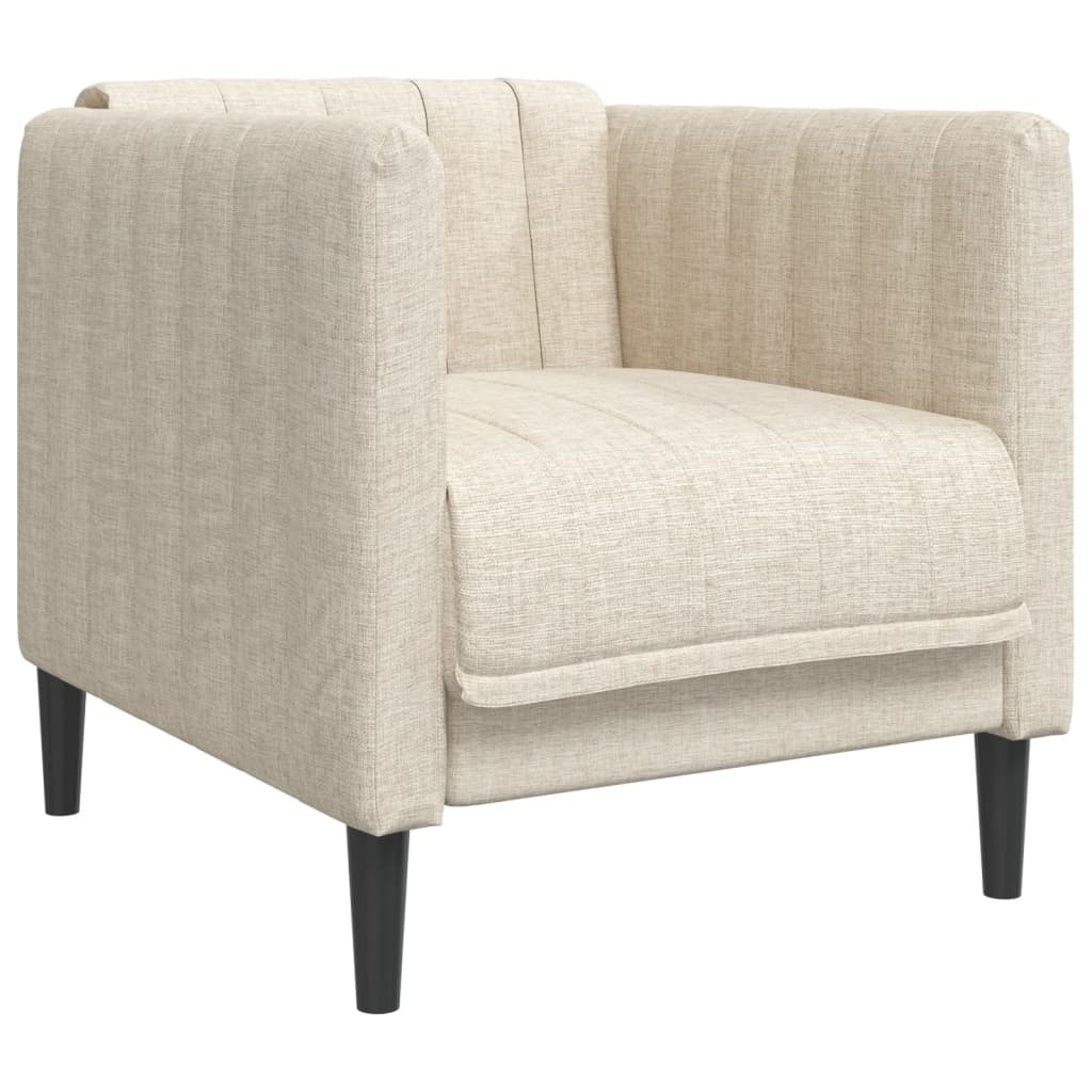 3 Piece Cream Fabric Sofa Set