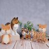Wooden Tiger Car Ornament With Modern Minimalist Design For Office Decor