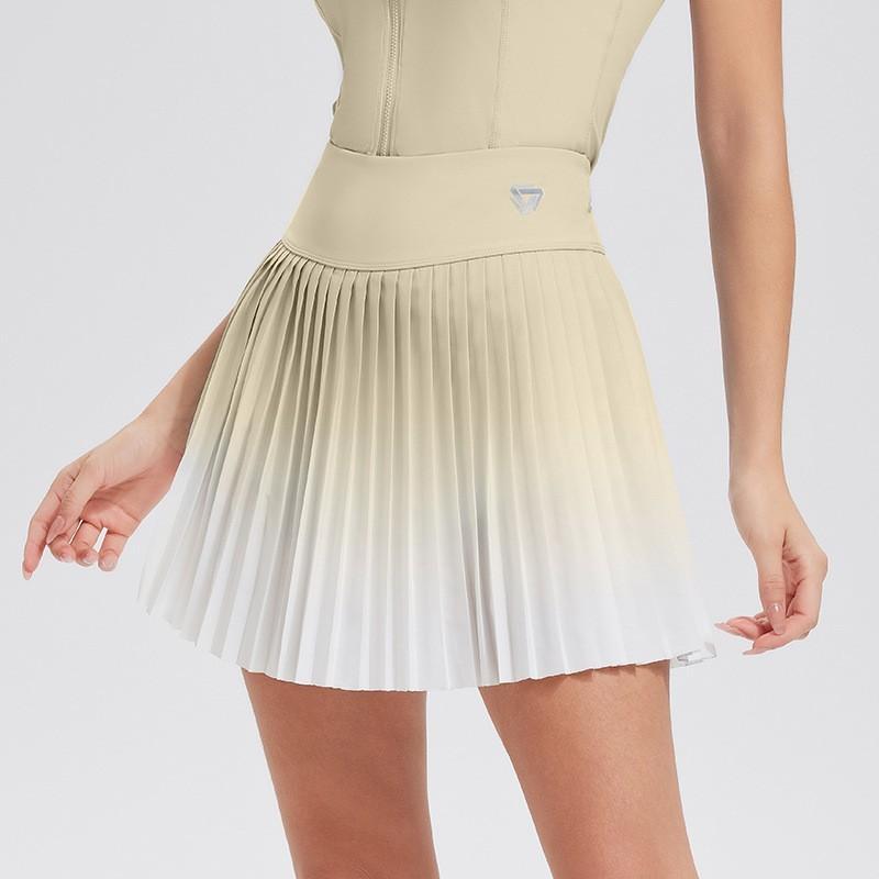 Tennis Skirt Spring Summer Fabric High Waist Pleated Activewear For Women