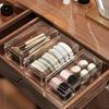 Belüfteter Acryl-Make-up-Organizer mit Trennwänden, Schimmelresistente Aufbewahrungsbox für Puffs, Pinsel, Lippenstifte, Schminkregal für Schlafzimmer