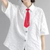 Reusable Metal Chain Necktie For Men Women Adjustable Closure Premium Polyester Fabric Stylish Dress Accessory