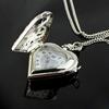 Women Vintage Hollow Heart-Shaped Pendant Long Chain Necklace Cute Pocket Watch