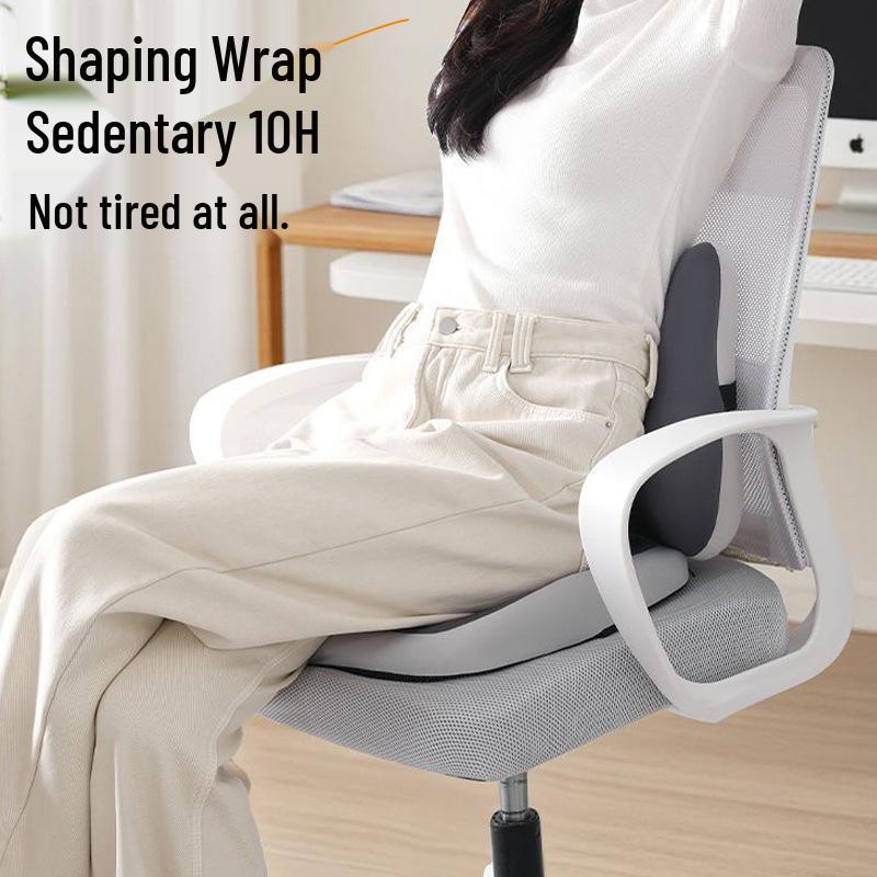 Ergonomic Memory Foam Seat & Lumbar Support Cushion for Office Chair