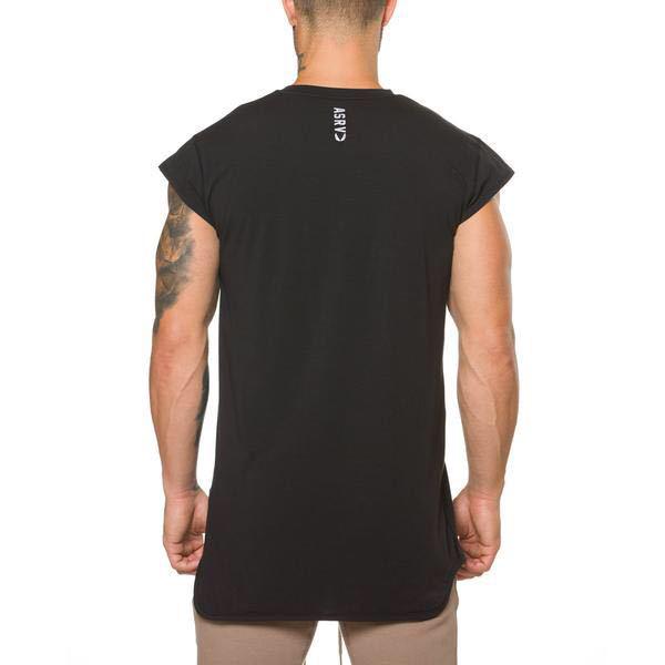 Men's Muscle Sleeveless Slim-Fit Cotton Tank for Fitness