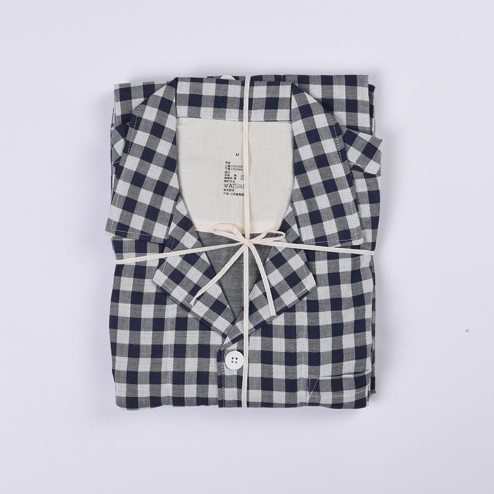 Long Sleeve Pure Cotton Gauze Pajamas - Spring & Autumn Couple Style