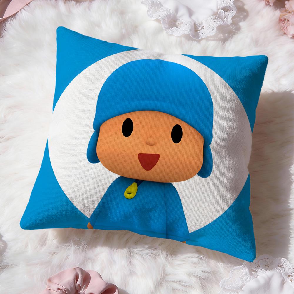 Urocza kreskówka P-Pocoyo Poszewka na poduszkę Premium Comfort Dwustronna Poszewka na poduszkę - Wzór Dwa w Jednym do Każdego Pomieszczenia i Wnętrza Samochodu