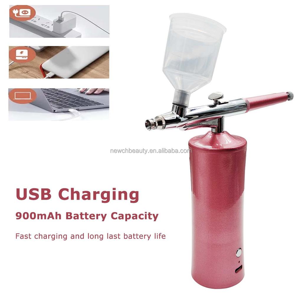 ODM Air Brush Copper Airbrush Handheld Spray Gun Portable Compressor Makeup Kit Mini Face Painting Airbrush Tattoo Nail Art
