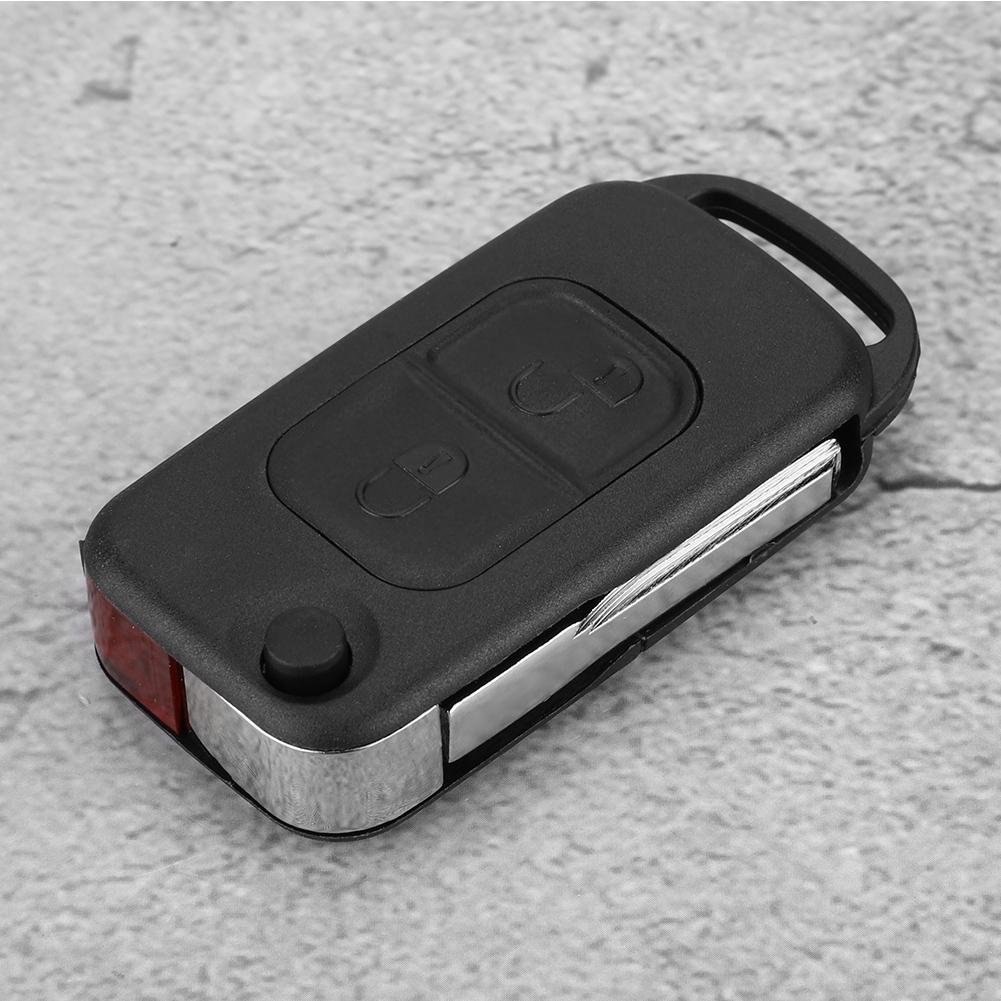 Flip 2 Button Remote Key Fob Case Shell Cover Fit For Mercedes Benz SLK Class E113 ACES W168