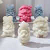 New Santa Claus Candle Mold Snowman DIY Scented Candle Plaster Resin Mould Silicone Cake Making Tool Christmas Decor Gift