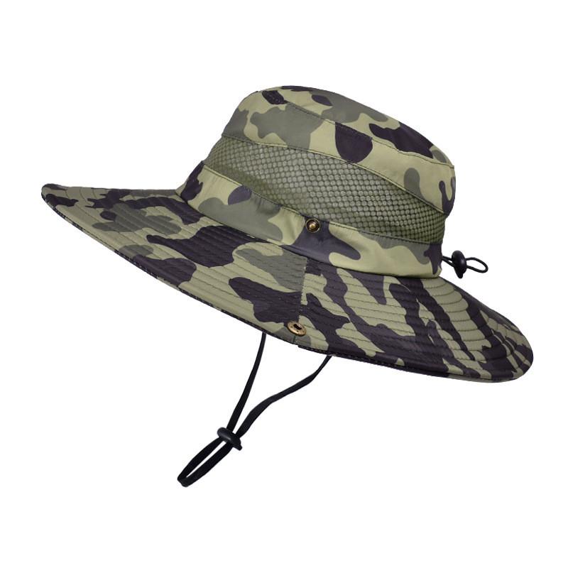 Outdoor Tarn-Fischerhut mit breiter Krempe Sonnenschutz für Sommeraktivitäten