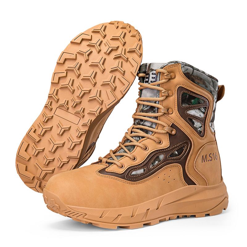 Brand Men's Outdoor Boots Plus Size 47 Leather Trekking Shoes Men Waterproof Hiking Boots Men Tactical Sneakers Mountain Boots