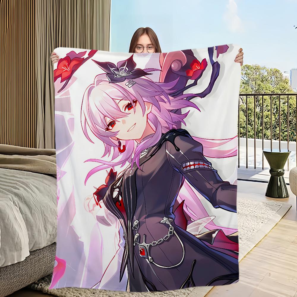 Game Honkai Star Rail New Evernight Blanket Flannel Warm Soft Plush Blanket for Sofa Living Room Office Bedroom Travel Gift