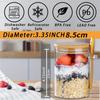 1/2/3/4pcs Overnight Oats Containers with Lid 16oz Airtight Glass Jars with Spoon for Chia Seed Pudding Salad Cereal Coffee Tea
