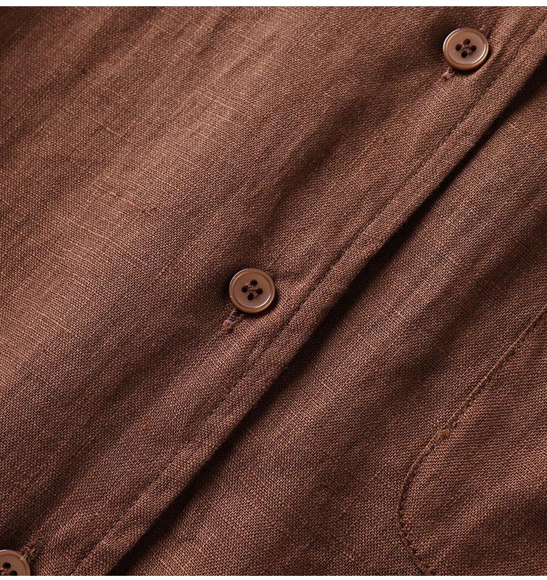 Women's 2025 Fall/Winter Long Sleeve Linen Shirt - Elegant Commuter Layering Top