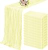 10PCS Terracotta Semi-Sheer Table Runner Gauze Cheesecloth Table Setting Dining Wedding Reception Events Christmas Fall Decor