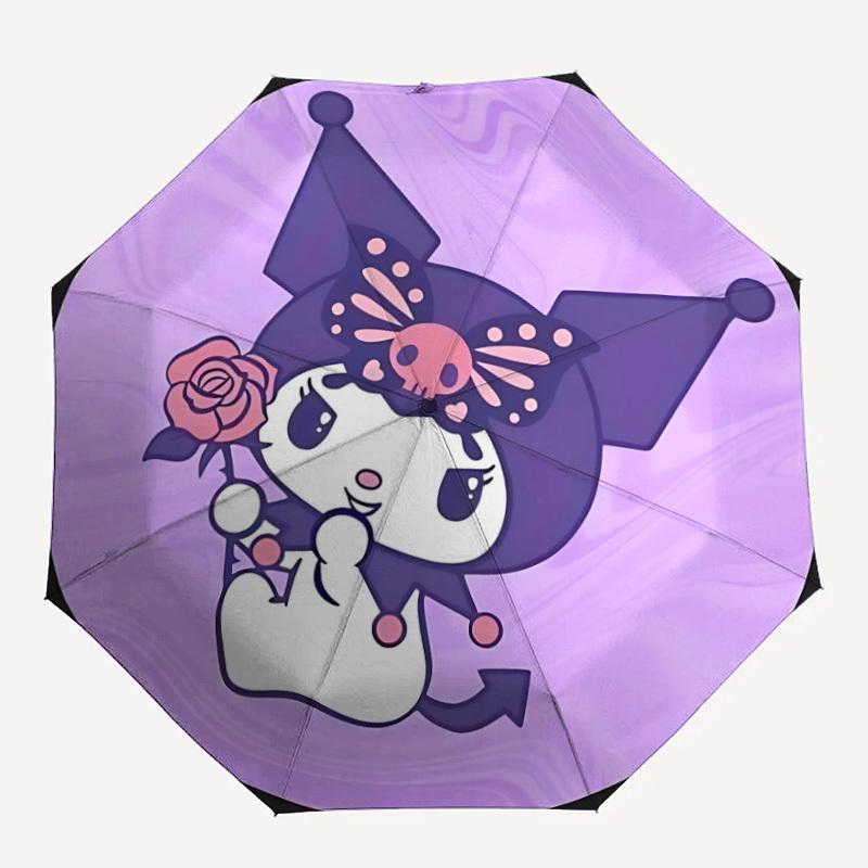 

1pc Cute Kuromi Automatic Umbrella 8-Bone Design Compact Gear for Outdoor Travel, Perfect Gift for Friends or Family yy250829175