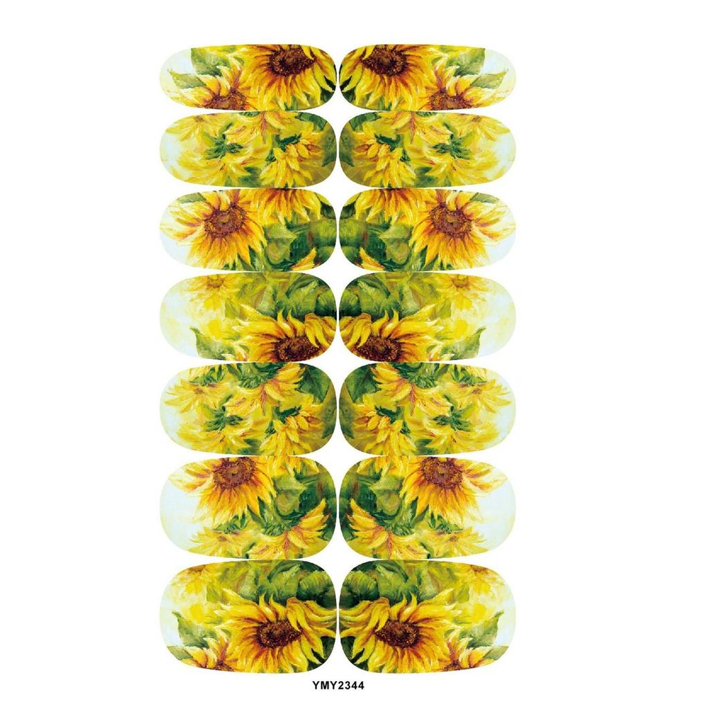 Sunflower Nail Stickers - Trendy Full-Set Decorative Stickers (YMY2340-2)