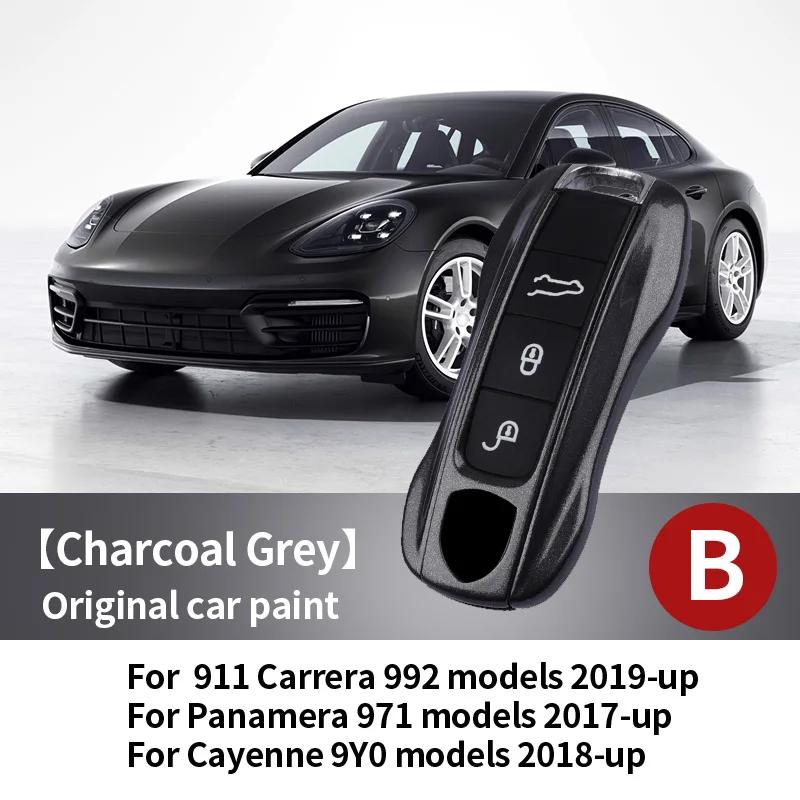 Car Key Paint Protective Case Keyless Cover For Porsche Cayenne Mancan Panamera 911 718 Boxster Cayman Taycan Replacement Shell
