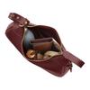 Coach Burgundy Leather Convertible Hobo Shoulder Bag with Gold Hardware for Daily Use