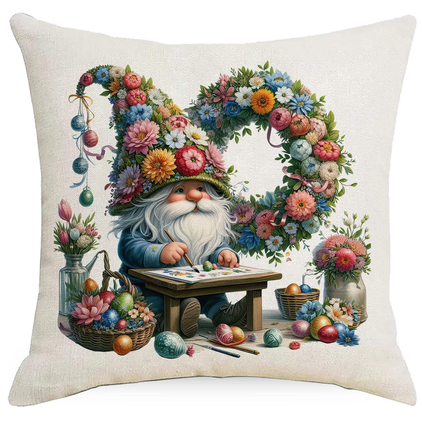 

Spring Flower Dwarf Pillows Compact Fresh Home Living Room Sofa Cushion Pillow Case Ornament Premium Durable Quality 45 * 45Cm