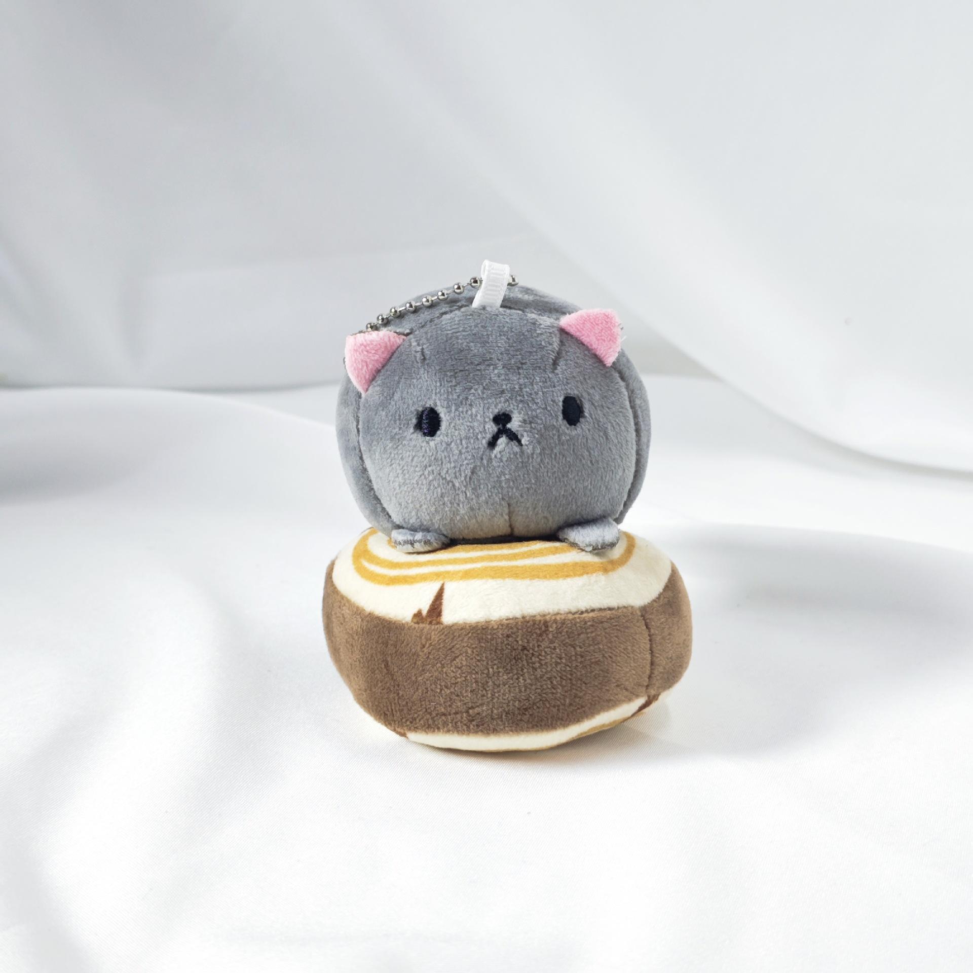 

Girly Heart Cat Plush Toy Kitten Plush Doll Keychain Pendant Wedding Gift 10cm серый
