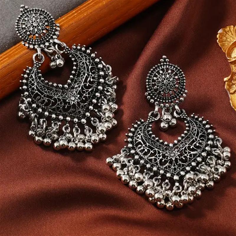Retro Ethnic Style Rice Beads Tassel Bohemian Simple Women Earrings