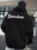 BARCELONA Pánská Mikina Nová Cool Street Style Tištěná Mikina na Zádech Volný Styl Topy pro Au