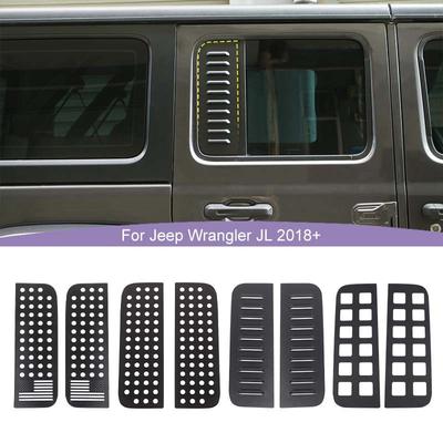 Car Rear Window Glass Trim Frame Decoration Cover For Jeep  Wrangler JL For JT Gladiator 2018 Up 4-Door Version Metal Car Accessories