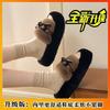 Thick-Bottomed Fluffy Slippers Women'S Outer Wear Belt Buckle Design Home Travel Versatile Lazy Drag