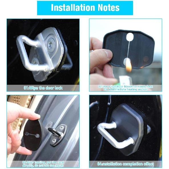 Voodonala Door Lock Covers Protection Trim for Jeep Wrangler JK JKU 2007-2018, for Jeep Grand Cherokee, for Dodge Chrysler, Black, 5PACK