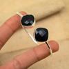 Čierny spinelový drahokam ručne vyrobený z 925 masívneho striebra na šperky na svadobný dar