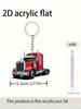 1 Piece of Truck Pattern Multifunctional Keychain DIY Backpack Hanging Decoration Can Be Used for Car Decoration