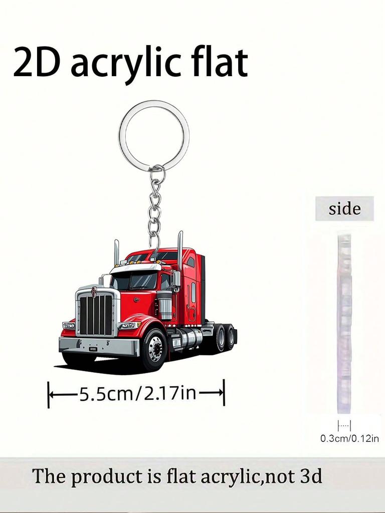 1 Piece of Truck Pattern Multifunctional Keychain DIY Backpack Hanging Decoration Can Be Used for Car Decoration