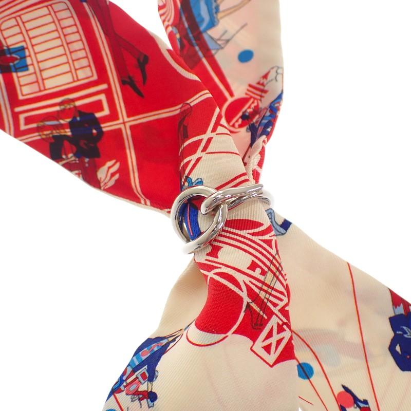 HERMES   Schalring Silbermetall Damen